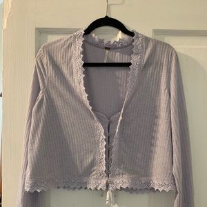 Long sleeve free people cropped top